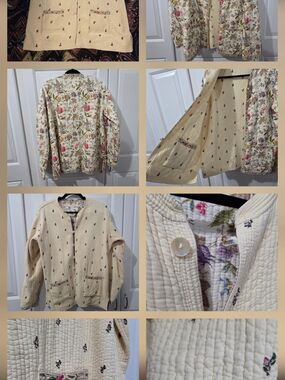 Vintage Sam Hilu Quilted 100% Cotton Fully Reversible Jacket
